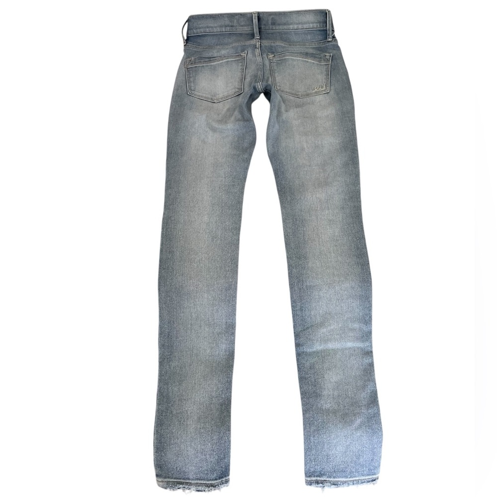 Express Blue Skinny Jeans Distressed Ripped Mid-Rise Women’s 00R - Picture 4 of 12